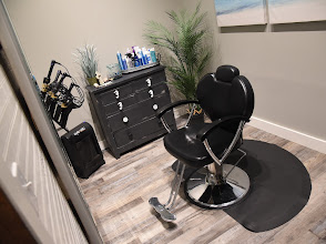 Private styling chair with plants
